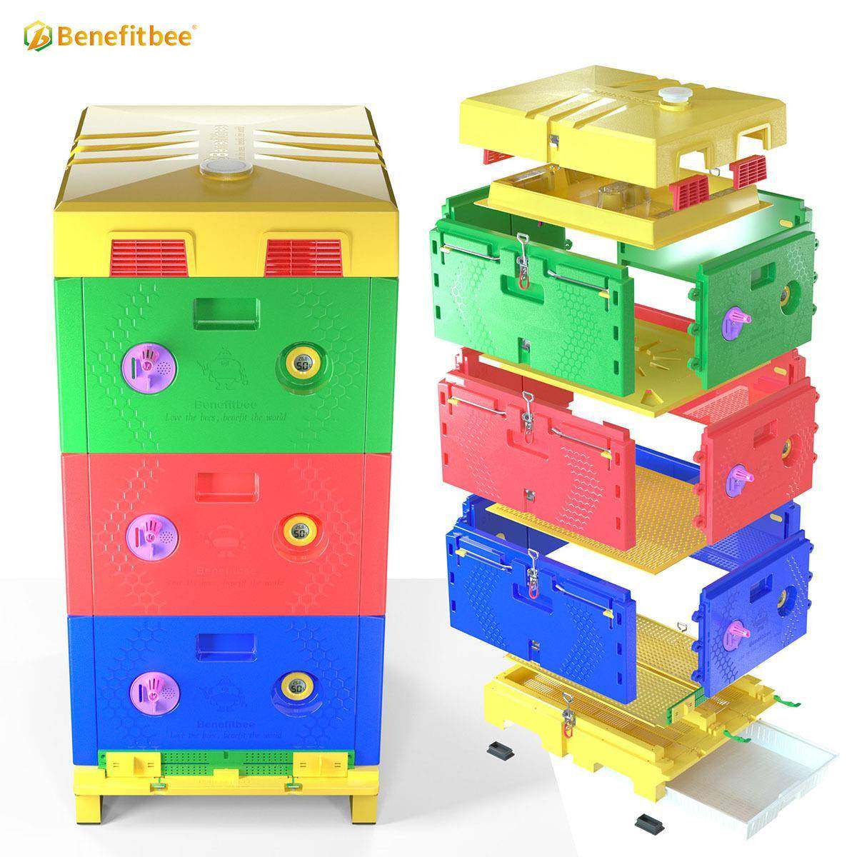 厂家直销新款养蜂工具多功能塑料蜂箱朗式蜜蜂箱中蜂意蜂蜂箱