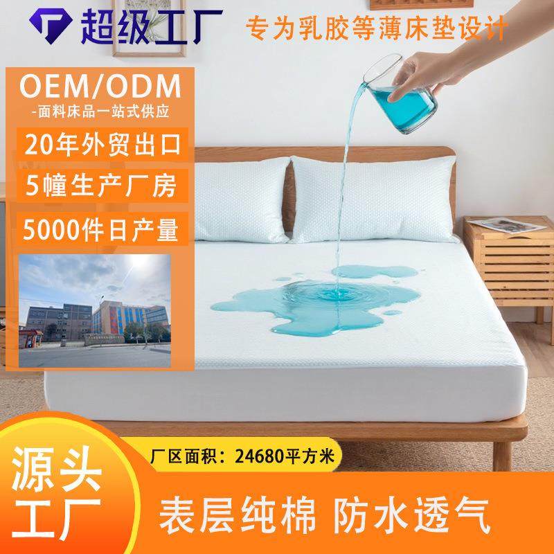 纯棉乳胶海绵棕床垫薄10cm专用夹棉防水隔尿透气床垫保护套床笠