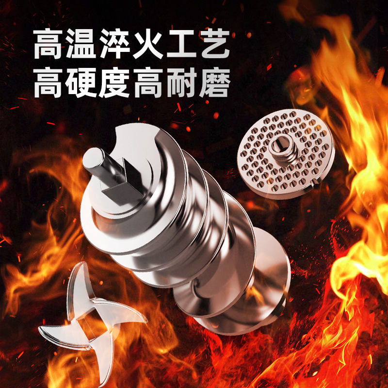 绞肉机商用大功率台式电动不锈钢多功能切肉馅切片切丝灌肠一体机