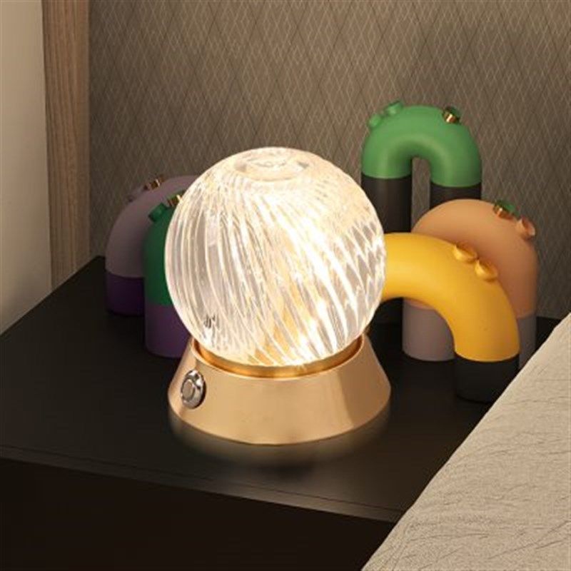 家用充电触摸低压智能无极调光变三色台灯卧室床头小型氛围无线