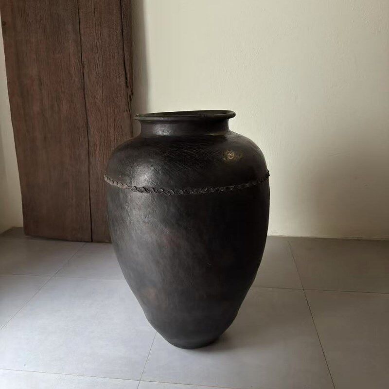 古旧老物件侘寂风艺术空间装饰大型罐子装饰摆件古旧侘寂风2524