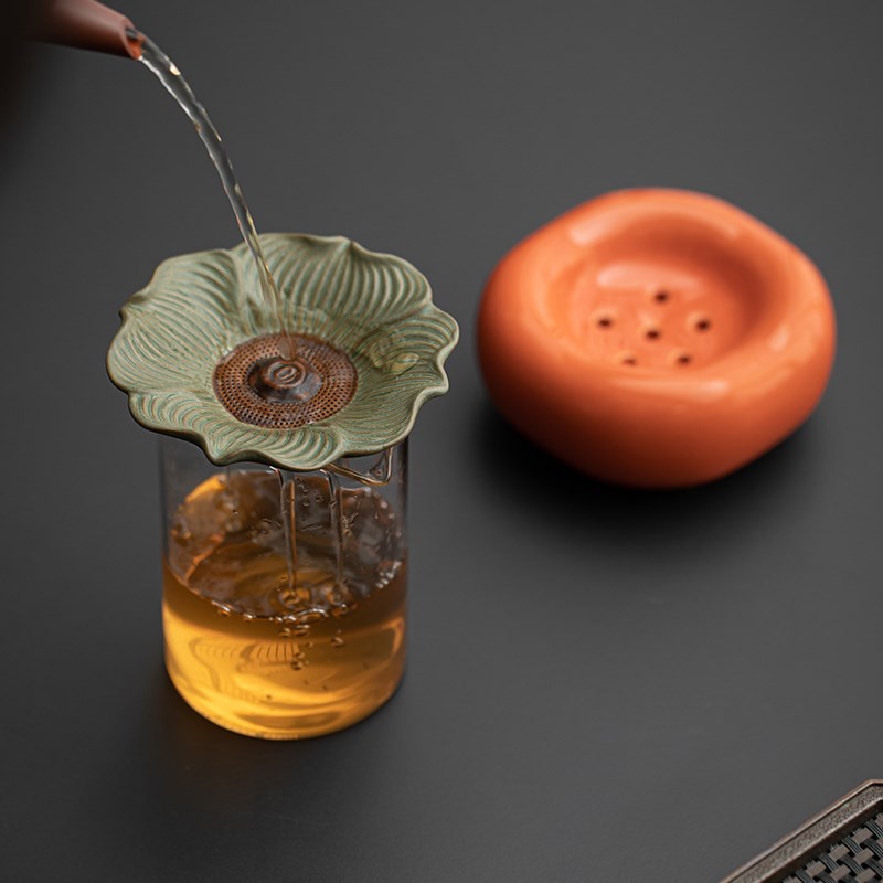 茶礼茶外 陶瓷茶漏茶滤茶叶过滤网泡茶公道杯一体滤茶器茶具配件