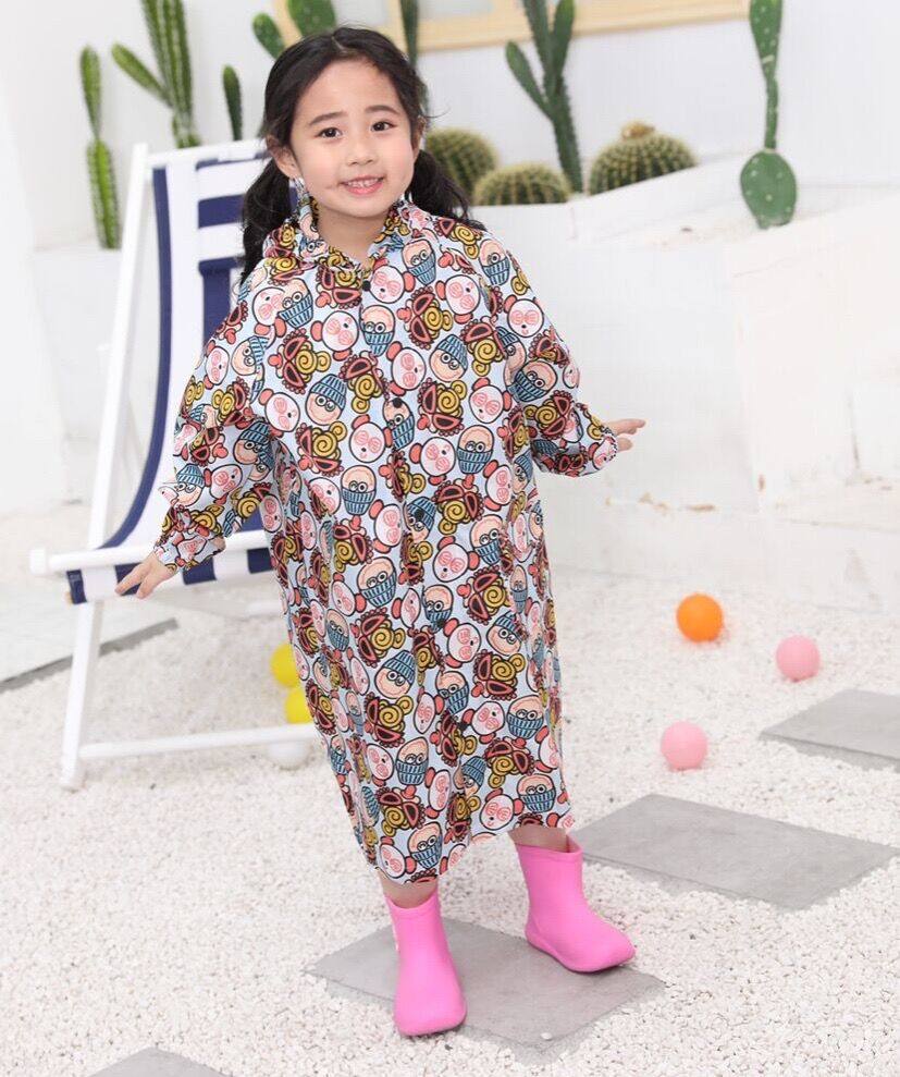 2021新黑超奶嘴带书包位学生幼儿宝宝男女中小儿童亲子装雨衣雨披