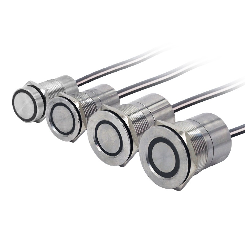 金属不锈钢触摸按钮开关 常开常闭延时启停按钮 防水轻触开关IP8