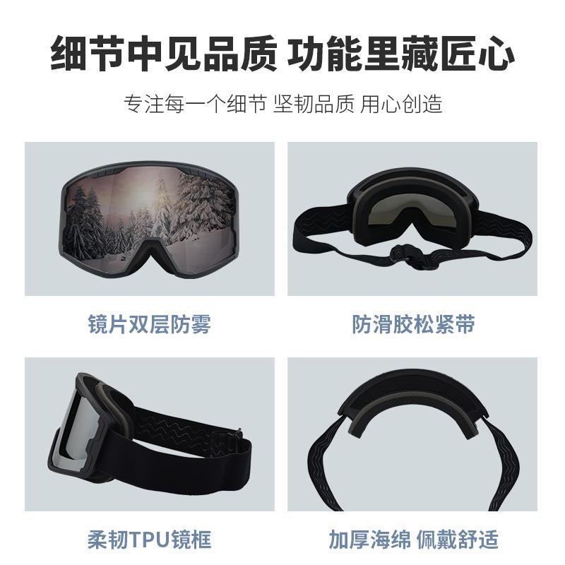 202大柱面眼镜层防雾大视野雪镜登山风镜护目镜#7073