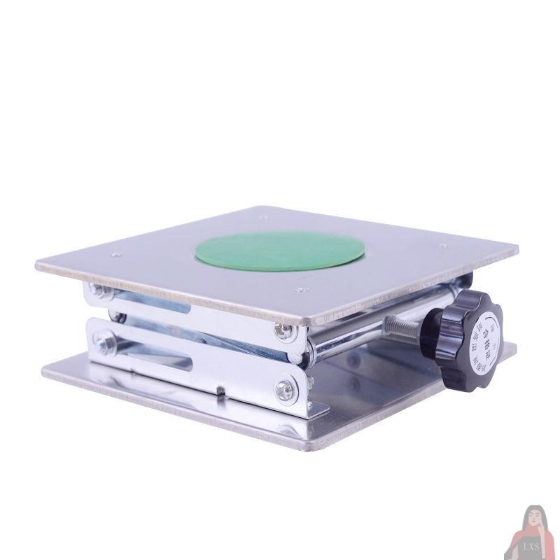 手摇不锈钢可升降台移动支架摆放支撑杆氧化铝支撑架实验室垃圾