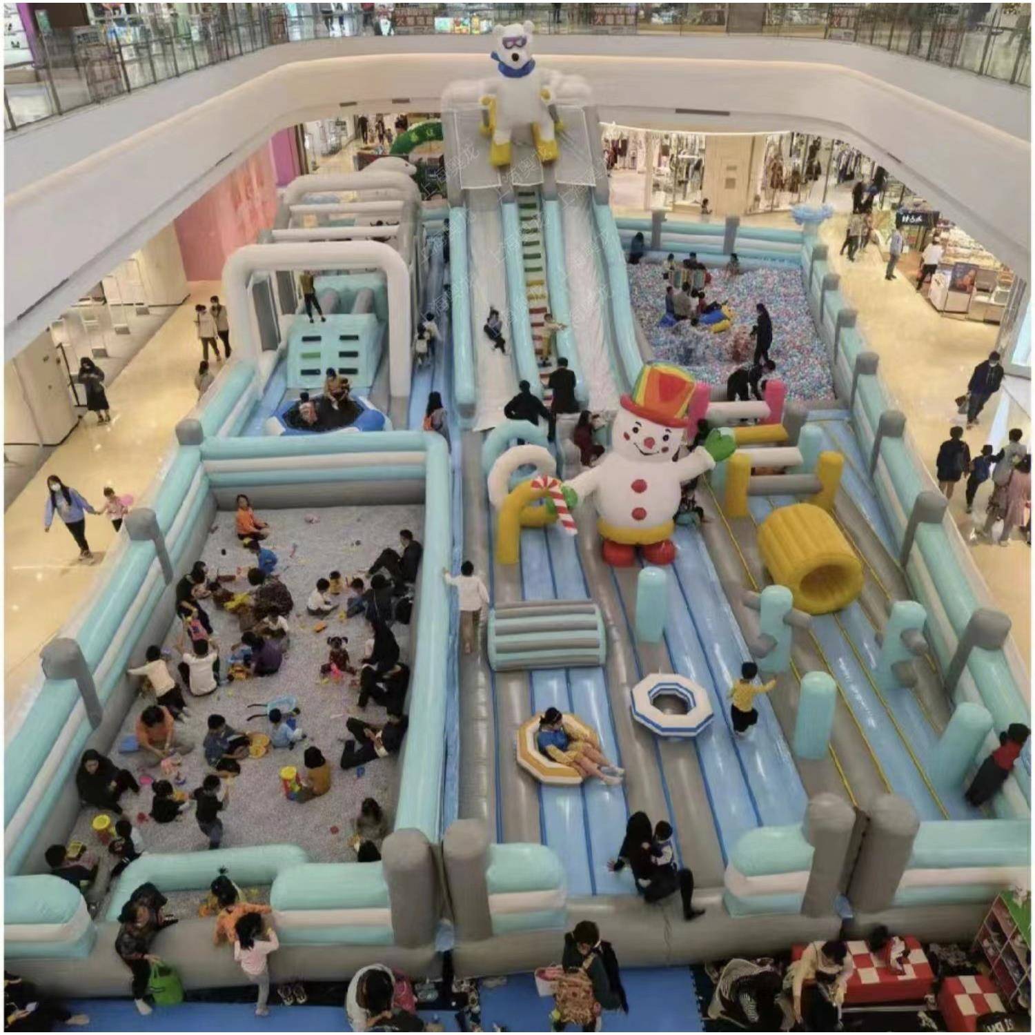 儿童充气城堡室外大型水上乐园 广场摆摊滑梯淘气堡游乐设备