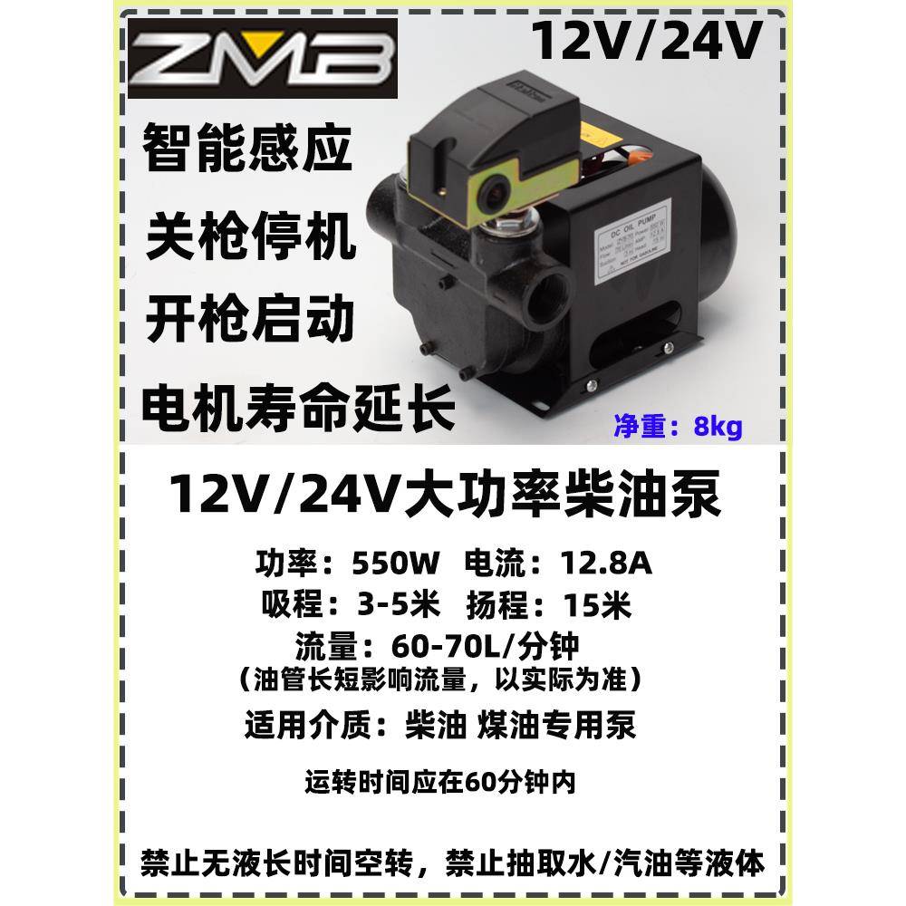 智能启停大功率电动抽油泵12V24V220V自吸泵直流加油泵柴油抽油机