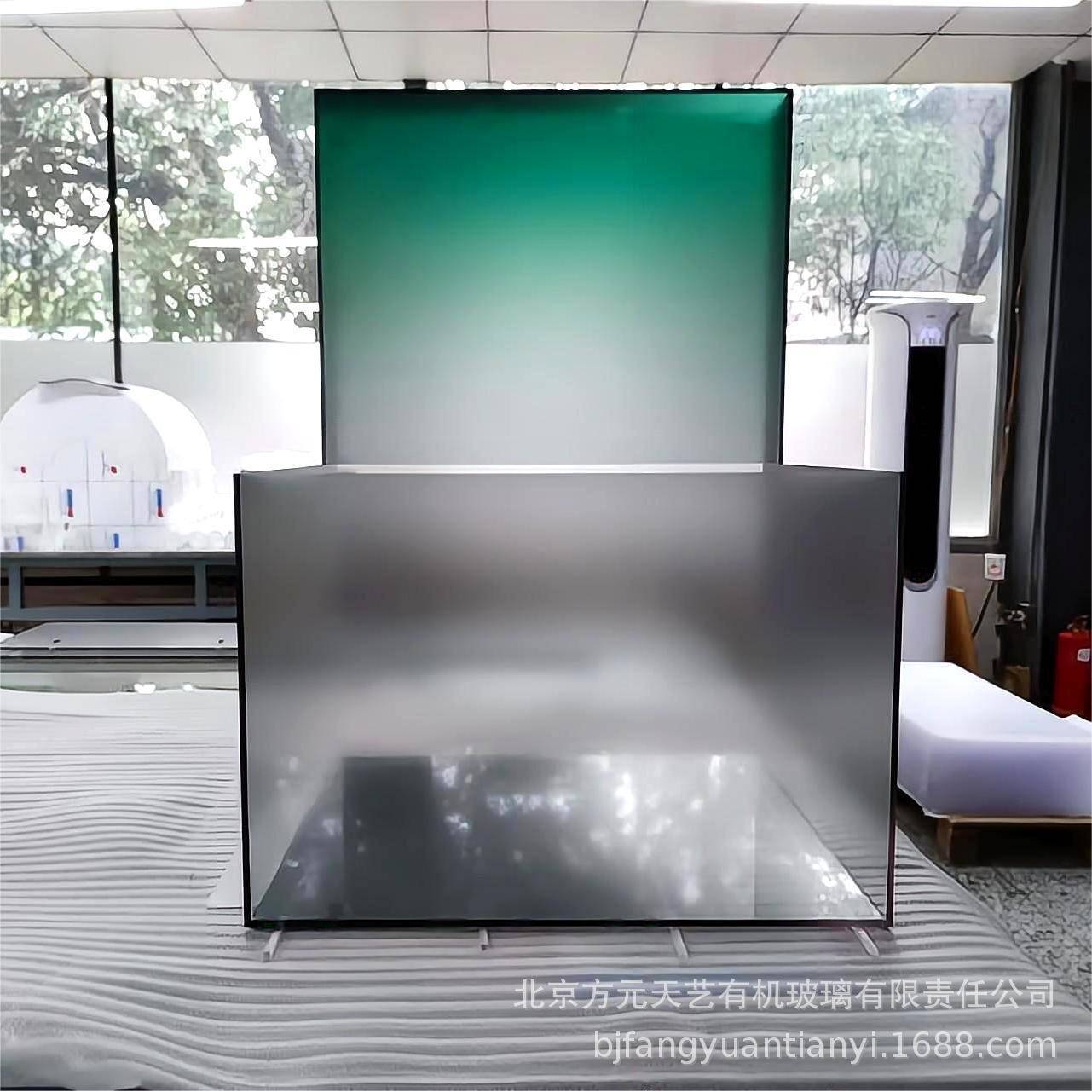 亚克力柜子彩色透明磨砂渐变UV喷绘水箱柜有机玻璃箱子厂家