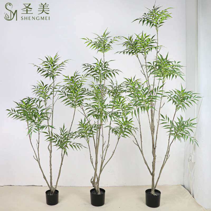 大型仿真绿植黄天竺树盆栽室内客厅高端轻奢落地装饰高级仿生植物