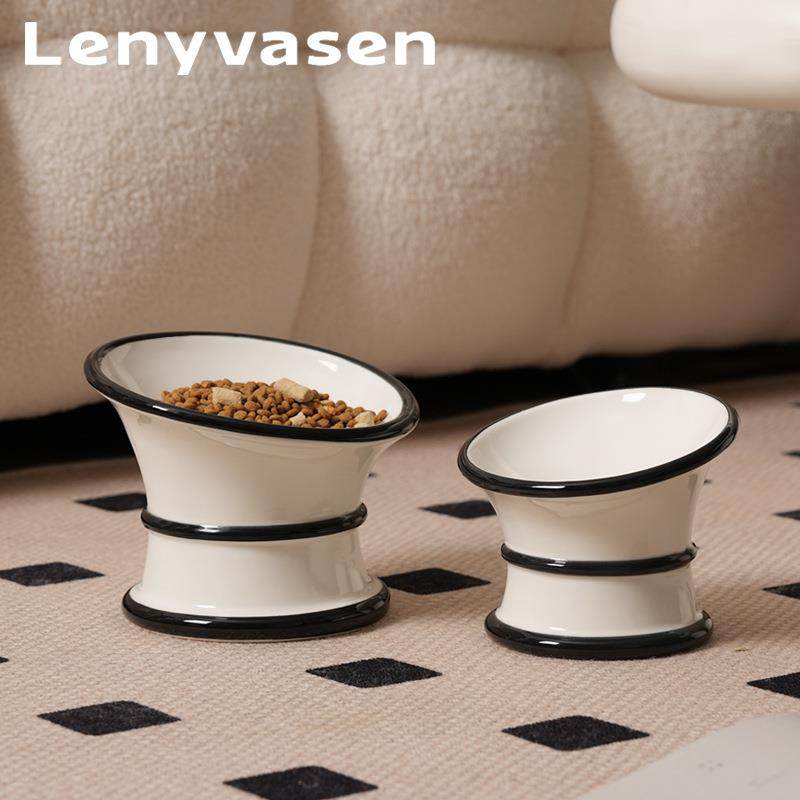 法式陶瓷宠物碗高脚斜口保护颈椎猫碗狗碗饮水碗猫食盆,鲜花速递/花卉仿真/绿植园艺,割草机/草坪机,淘宝优惠券,粉丝福利购,淘宝优惠卷