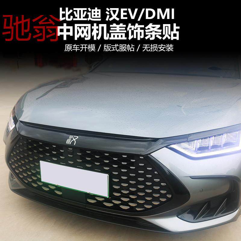 比亚迪汉ev前脸装饰条黑化套件比亚迪前脸装饰条25款DMI改装中aQS