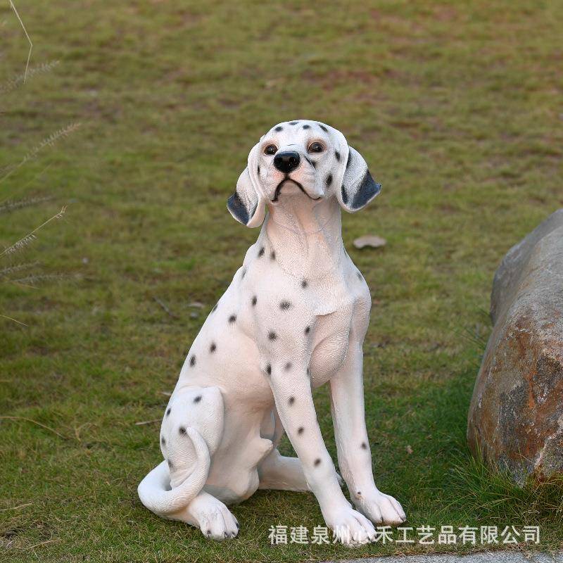 狼狗旺财狗牧羊犬斗牛犬仿真动物摆件客厅别墅店铺酒吧酒店装饰品