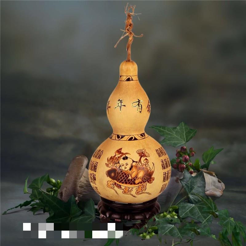 厂家供应大葫芦烙画葫芦精美雕刻大葫芦地摊庙会货源客厅玄关