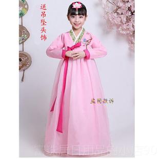 高档潮舞儿童朝服装男女童合少儿唱台民族鲜韩礼服舞蹈晚会竞赛表