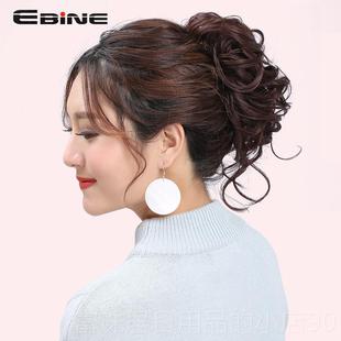 高档假头子发圈造型逼真丸发子头蓬丸松发包花苞头女盘发卷发包