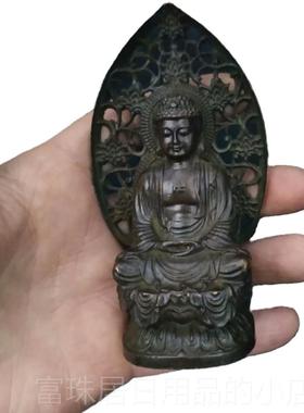 高档摆复件 物雕像 黑色人中式家居工艺古铜器