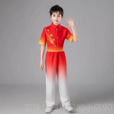 高档领六一儿童演服小学蹈生合出唱团红巾舞台装儿童大合唱表演服