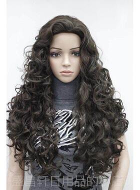 高档假发欧女长卷新款泡面头逼真毛蓬松大波浪网红套C头OS美羊卷