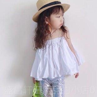 高档女童古港风喇叭儿童时尚走潮服个覆性机车年秀代裤摇滚演出服