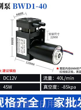 高档型静音直流真空泵DC1V/V24/2220微V科学实验家用美容抽气吸气