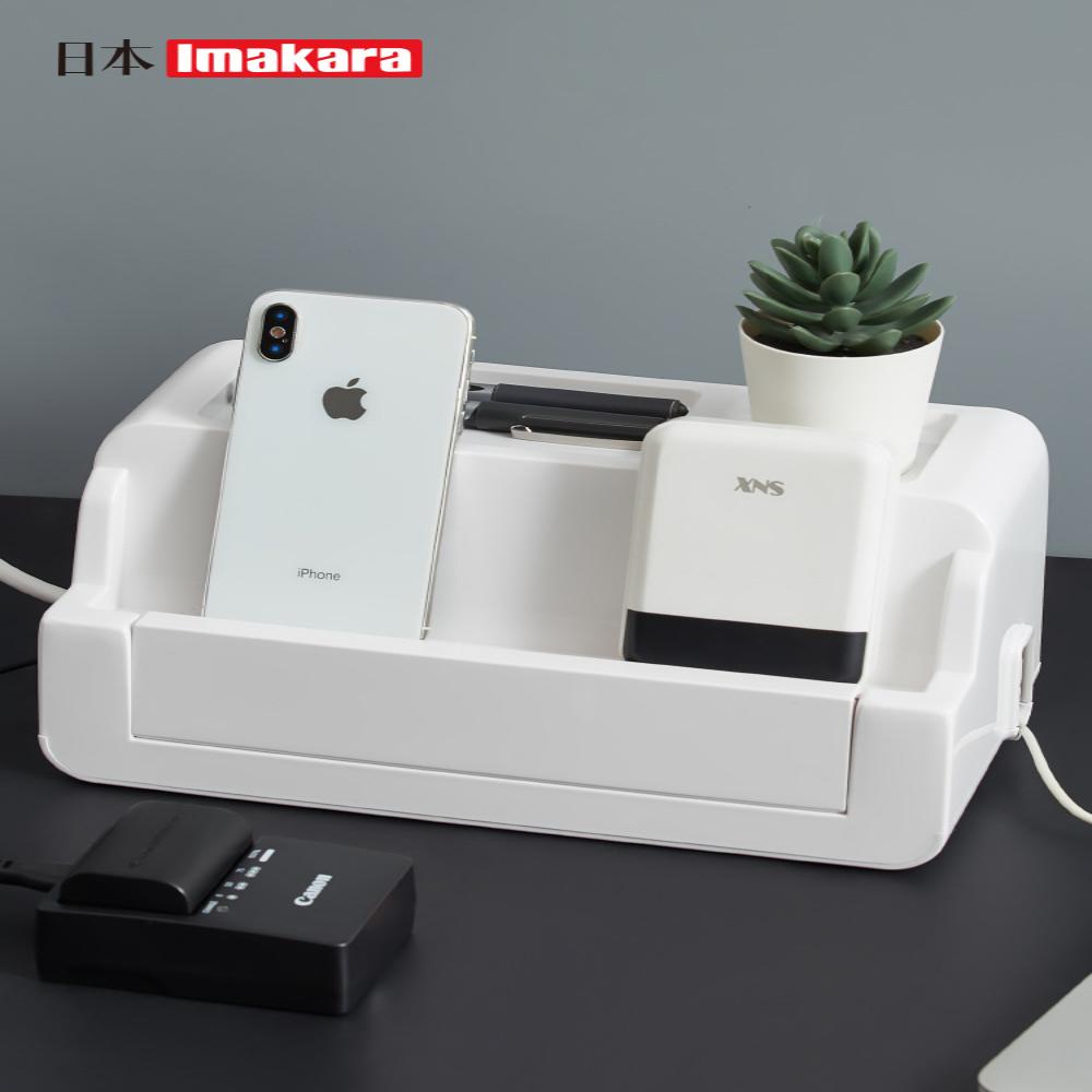 桌面电线收纳插线板理线盒