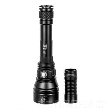 高档P7潜水0合强光手电筒LED可充电铝黄白光赶海超亮金远射水下打