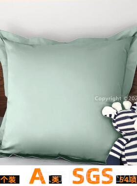 高档床上纯棉磨背毛靠套贡缎660x60大枕套红色65x5cm北欧大靠号抱