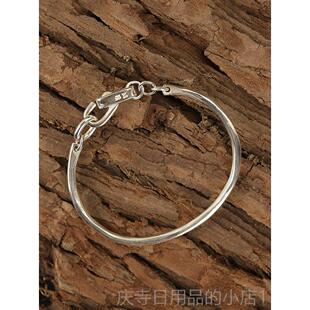 高档钝精工工牛厂慕尼德黑众国黑暗工业风格手镯纯银925小手镯