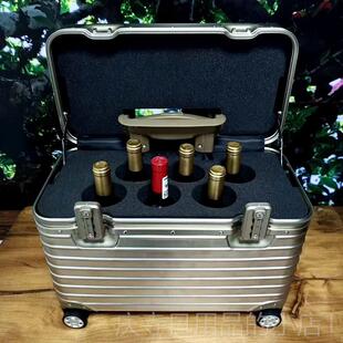 高档全镁铝合金摄影拉杆行李行箱旅箱工具箱箱上开盖密码登机红酒