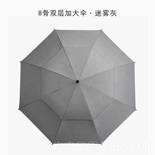 高档超大风大号双人商务动黑色长柄伞直杆直柄广告雨伞定防自制lo