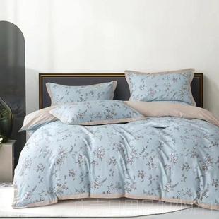 高档民光全棉纯棉格子四件1.m51用.8米床单被套简约家床上套用品4