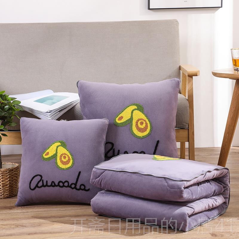 正品车载抱枕被绒子两用加珊瑚汽车办公室空厚调被靠垫沙午睡枕发
