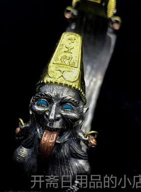 正品男一款霸气白无黑常开口手镯S925纯银爷见生财七八爷天下太平