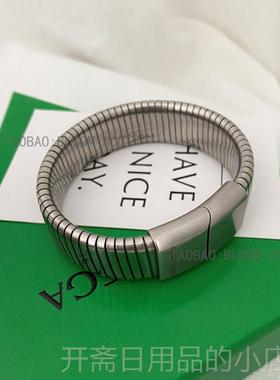 正品网红博主同款银色手表链众高级古气质手环小淡风简冷约手复镯