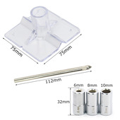 10mm木工垂直定位器斜面打孔塑料定位板直孔钻孔工具