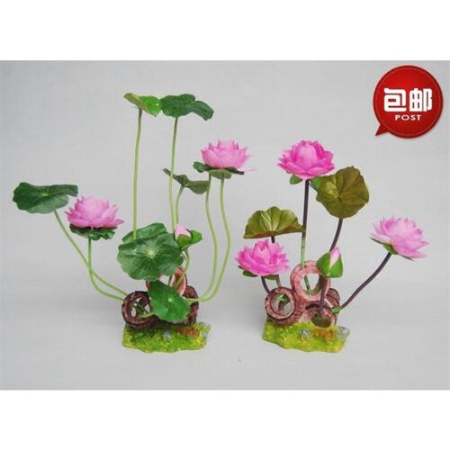 养眼仿真荷花摆件鱼缸水族园林造景配件酒店料理公寓餐桌装饰品