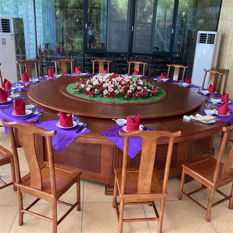酒店餐桌花大圆桌中间装饰花圆形假花转盘摆件绢花草坪草垫仿真花