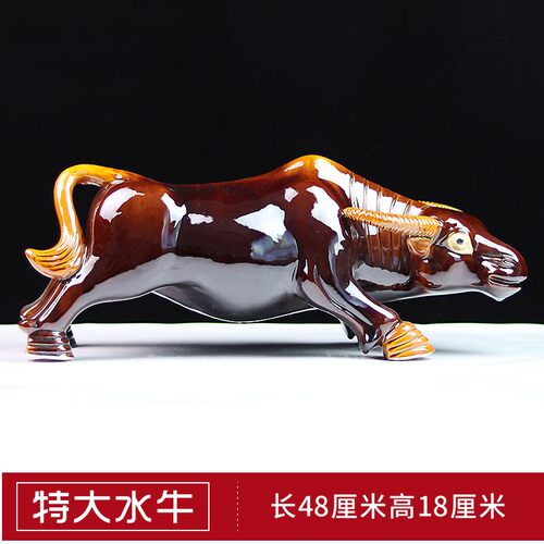 手工订制陶瓷牛摆件家居客厅办公桌十二生肖现代工艺品摆设装饰品