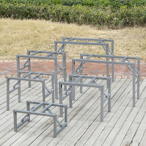 支架桌腿长方形桌架子 金属支撑底座折叠餐桌架脚支架铁艺