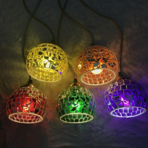 波西米亚灯饰餐厅咖啡厅吧台小吊灯马赛克走廊灯楼梯阳台创意灯具