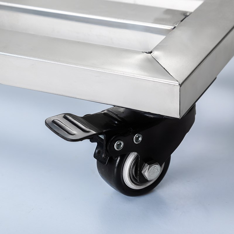 不锈钢托架带万向轮落地式花架室内室外盆景架子花盆底座