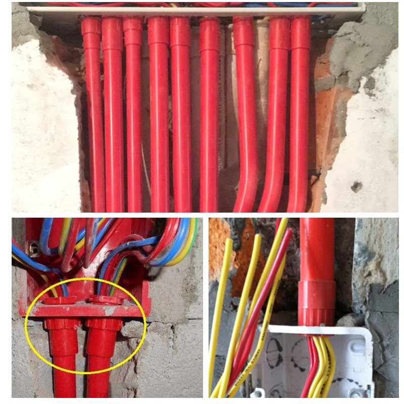 加厚型20PVC电线管配件 锁扣 锁母 杯梳 红蓝 罗接锁头螺接盒合接