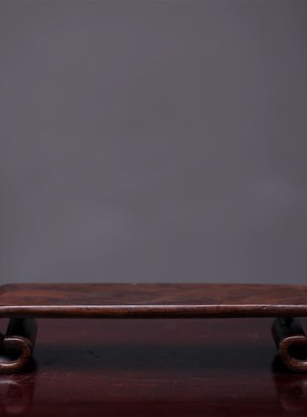 红木酸枝黑檀木紫檀木长方形实木书卷底座文玩核桃奇石头摆件底座