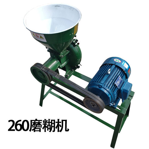 五谷杂粮磨粉机260型钢磨煎饼糊子机豆腐豆皮加工磨浆机