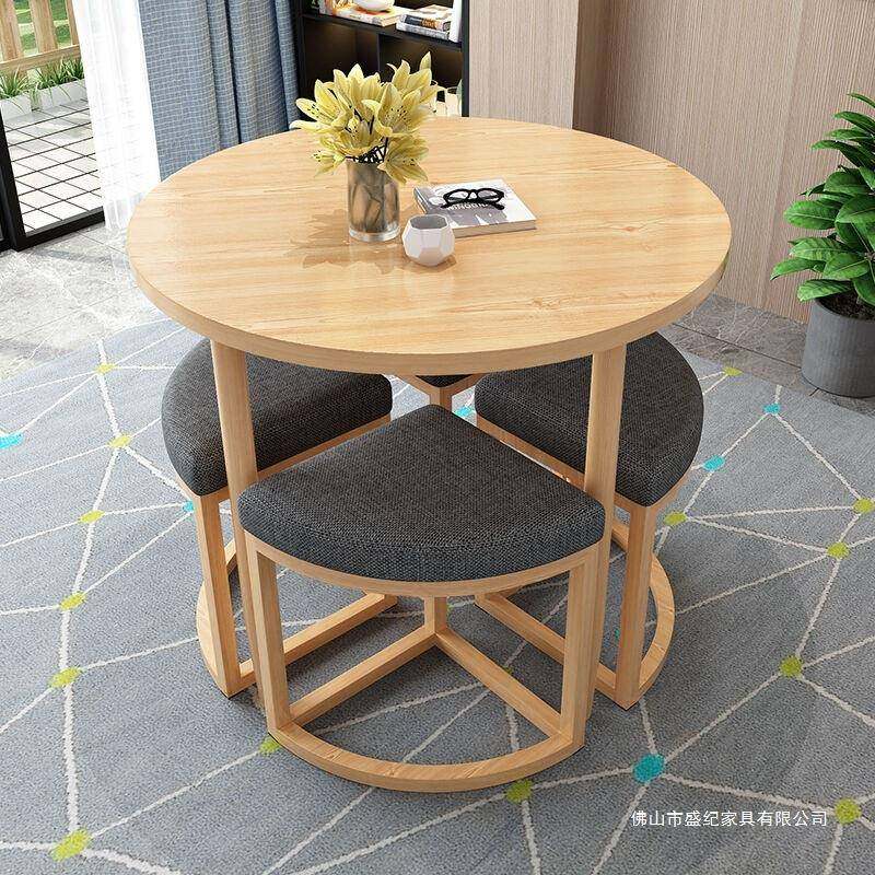 简约接待洽谈桌椅组合奶茶店办公室休闲会客家用可收纳圆形餐桌木,五金/工具,五金工具箱/五金收纳箱,淘宝优惠券,粉丝福利购,淘宝优惠卷