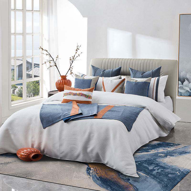 青少年家具展厅卧室配套床品多件套样板房间男孩房床上用品套件