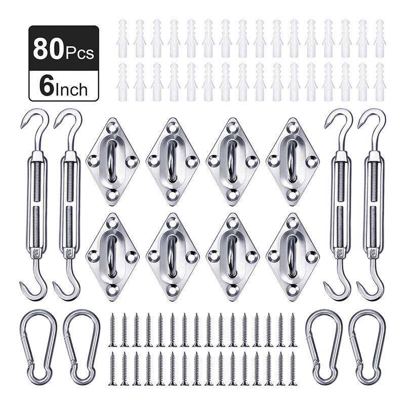 304不锈钢遮阳帆配件Shade accessories 菱形门扣花篮螺丝6mm