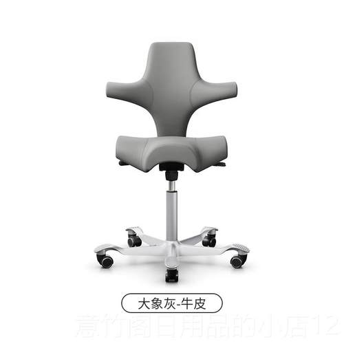 正品挪威进口HoAG 椅Cap现isc骑马真皮款人体工学电脑办公椅 羊毛