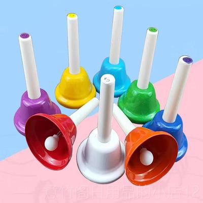 正品奥尔夫打击乐钟器八音铃音感钟手摇课铃8园音转幼儿8音按铃